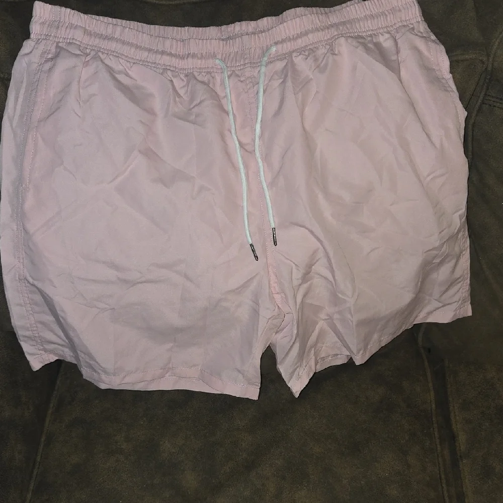 Light Pink Drawstring Shorts - Picture 1 of 4